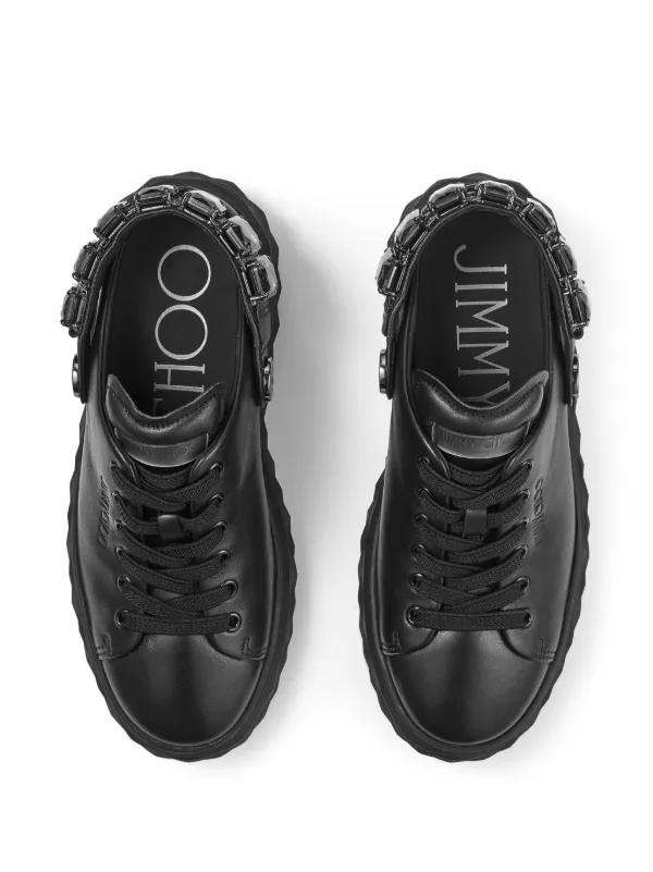 【関税込み】jimmy choo Diamond Sling' sneakers Diamond Sling | White Nappa Leather Slipper Trainers with