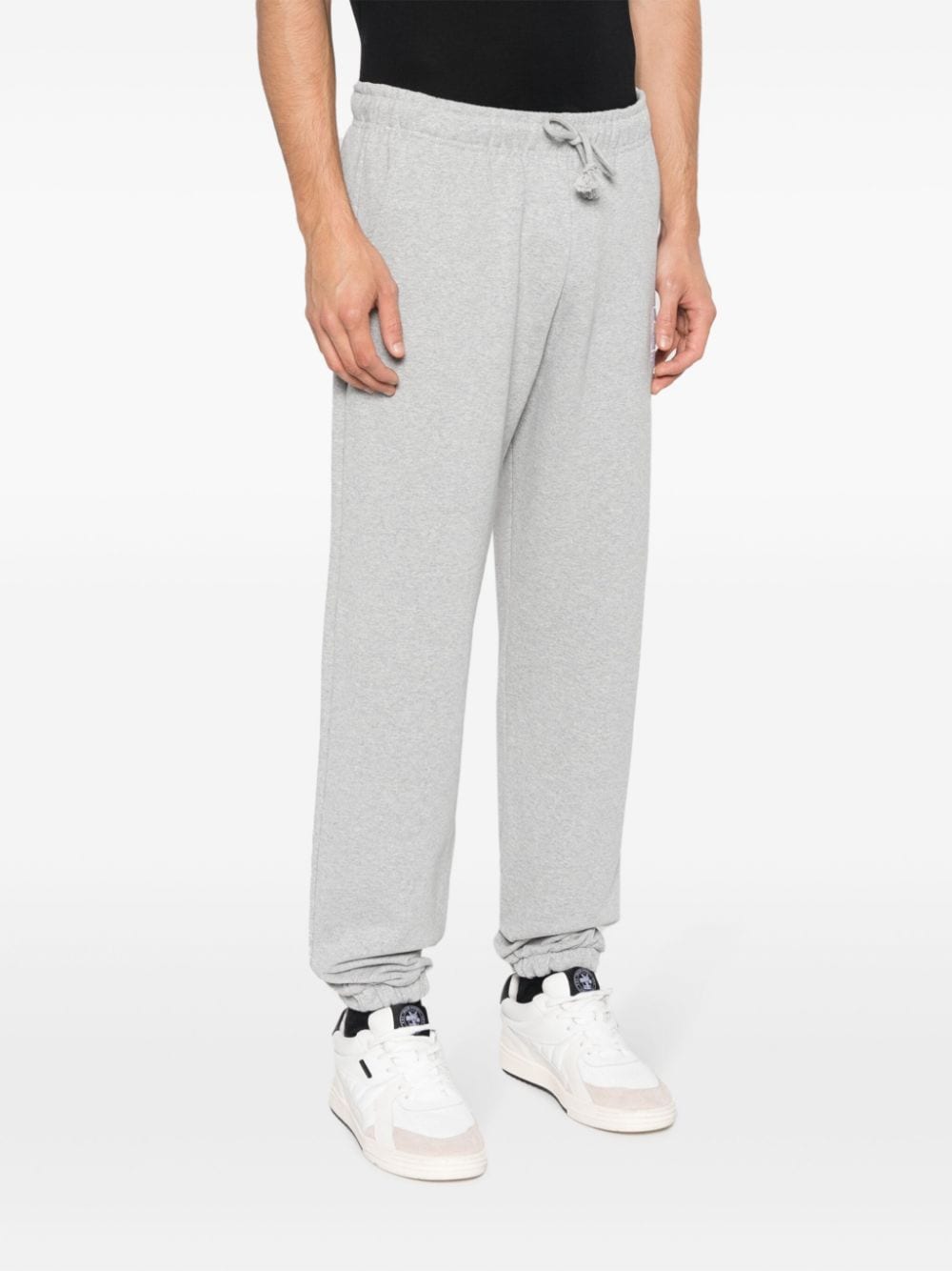 Shop Paccbet Logo-print Tapered Track Pants In Grey