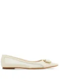 Ferragamo Vara bow leather ballerinas - White