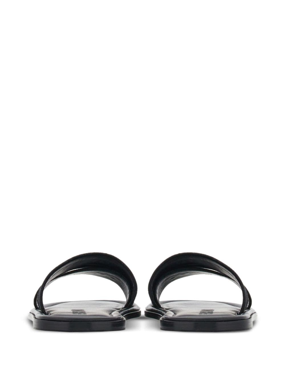 Shop Ferragamo Logo-print Slip-on Style Slides In Black