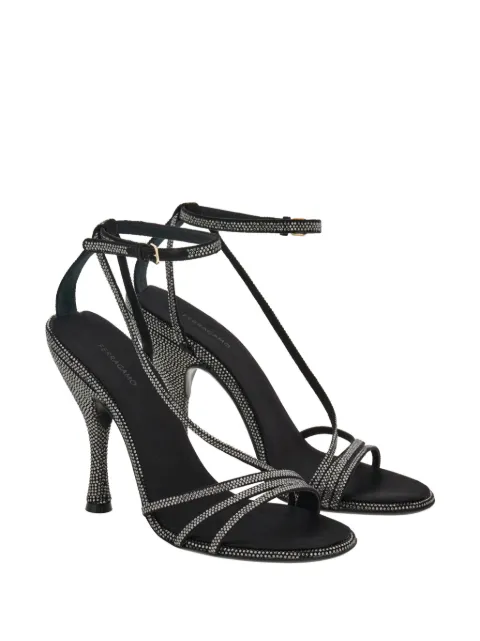 Ferragamo 105mm crystal-embellished leather sandals 769076 - 1