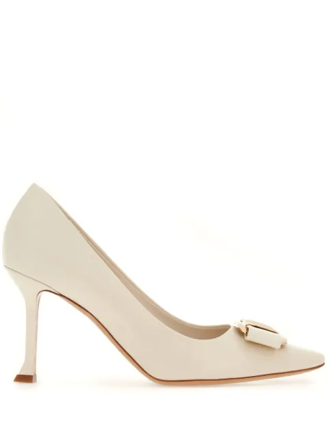 Ferragamo zapatillas con detalle de moño y tacón de 85mm