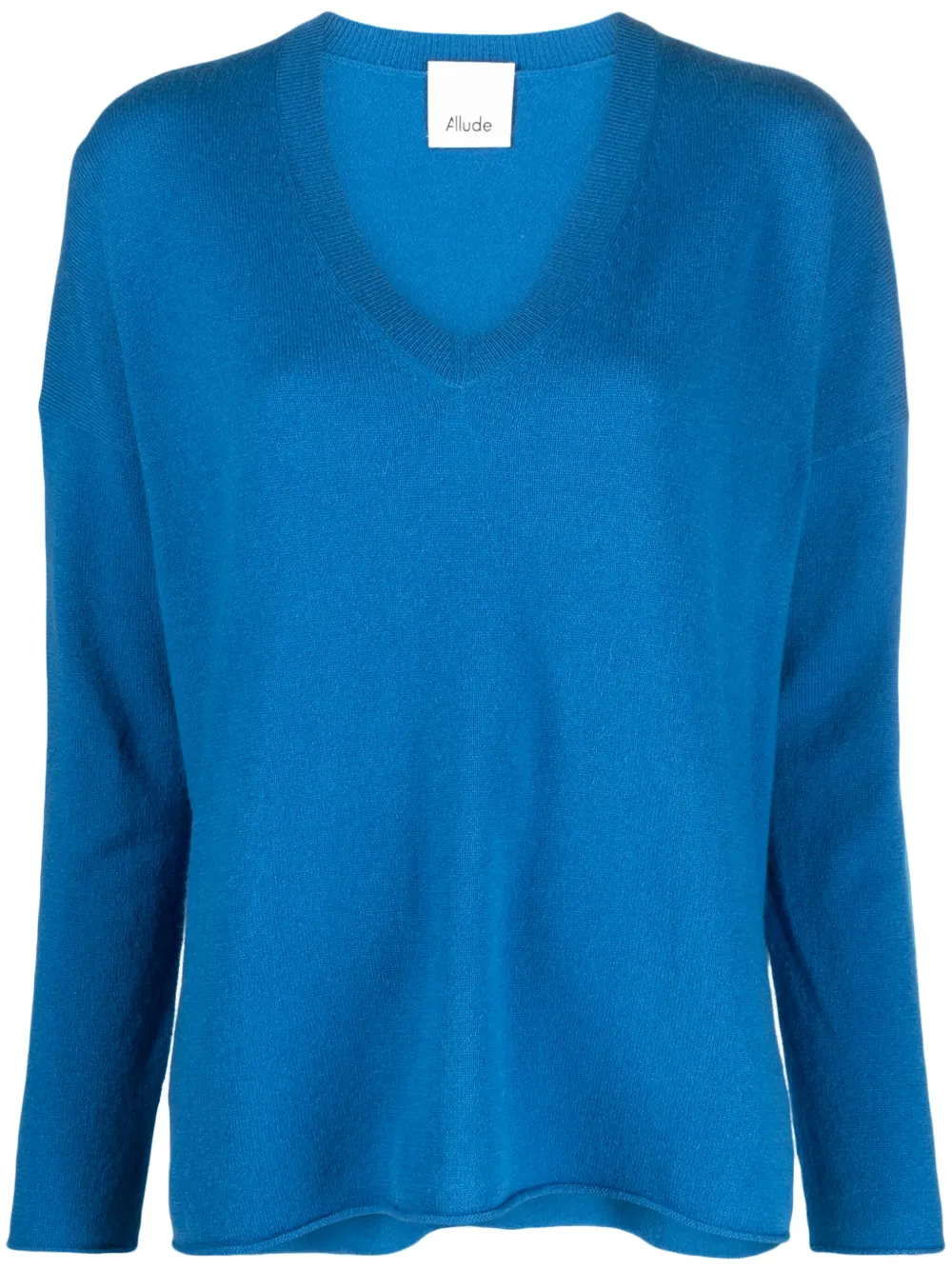 Allude V-neck cashmere jumper - Blu