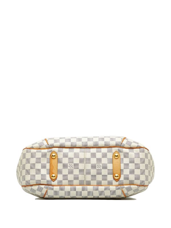 *Pre-Owned Louis Vuitton Galliera Pm White Damier Azur Canvas Shoulder Bag