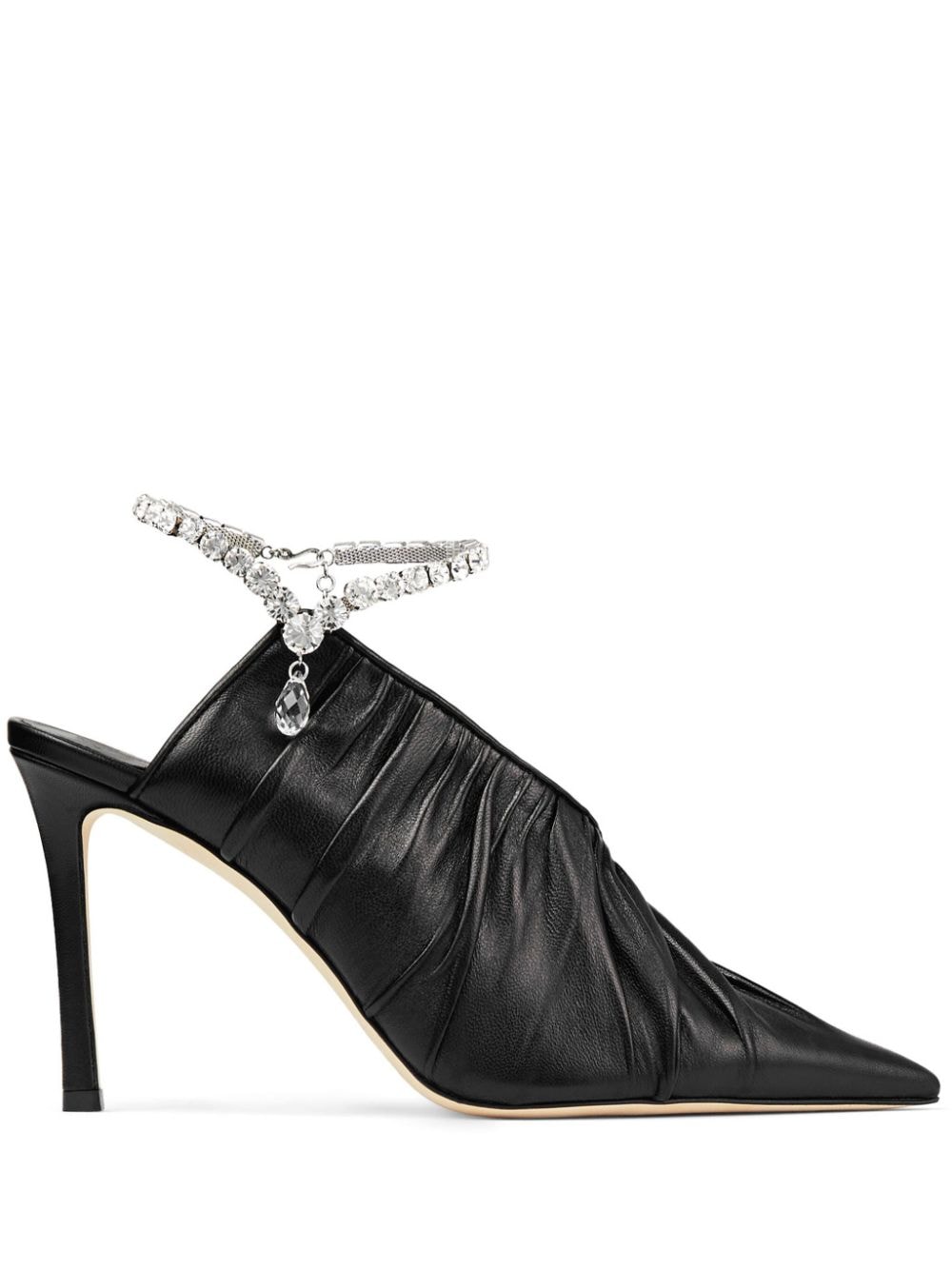 Jimmy Choo Sadia 95mm gathered pumps - Nero