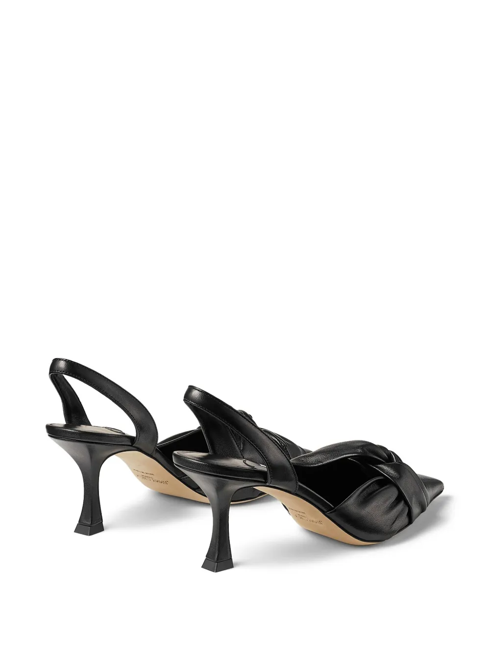 Shop Jimmy Choo Hedera 70mm Knot-detail Slingback Pumps In Black