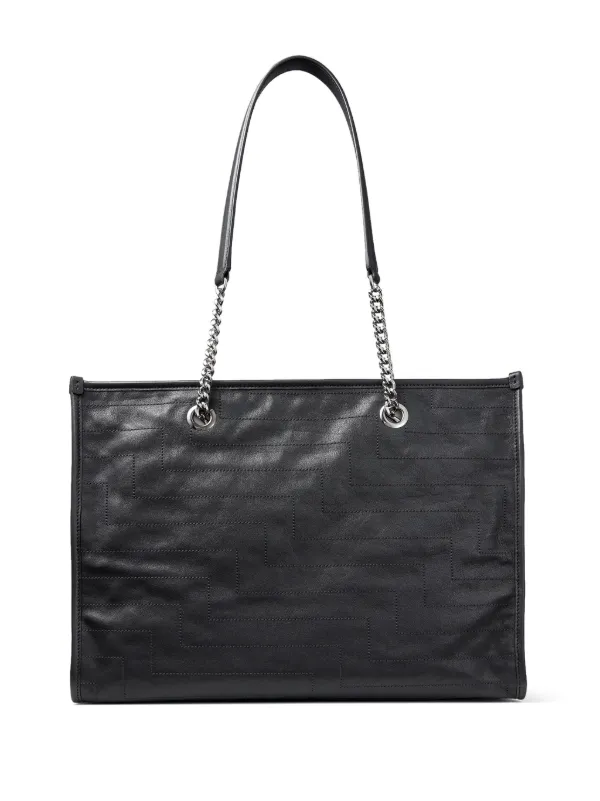 Jimmy choo black leather on sale bag