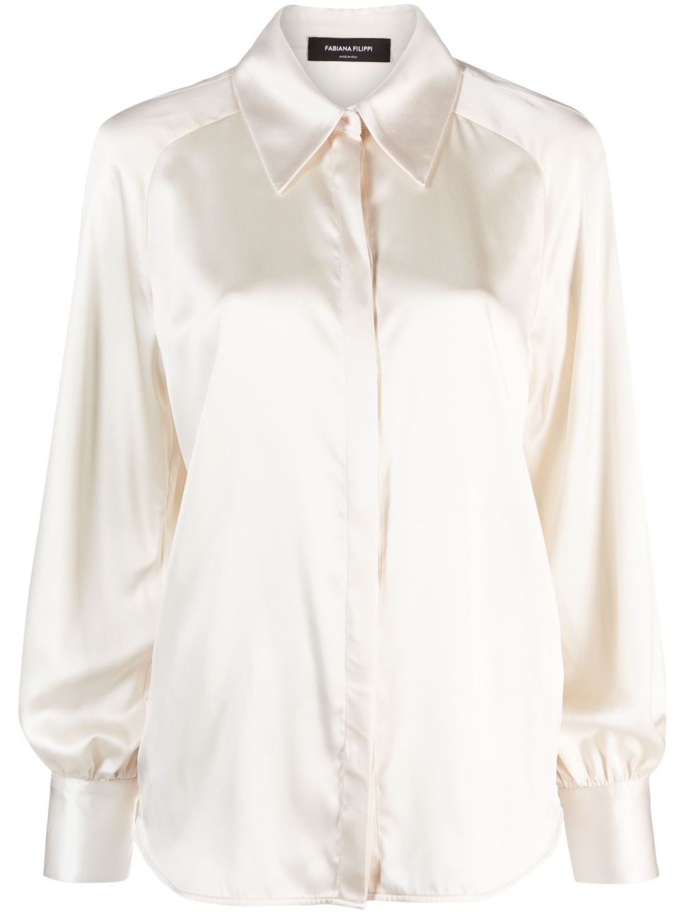 Fabiana Filippi button-up stretch-silk Shirt - Farfetch