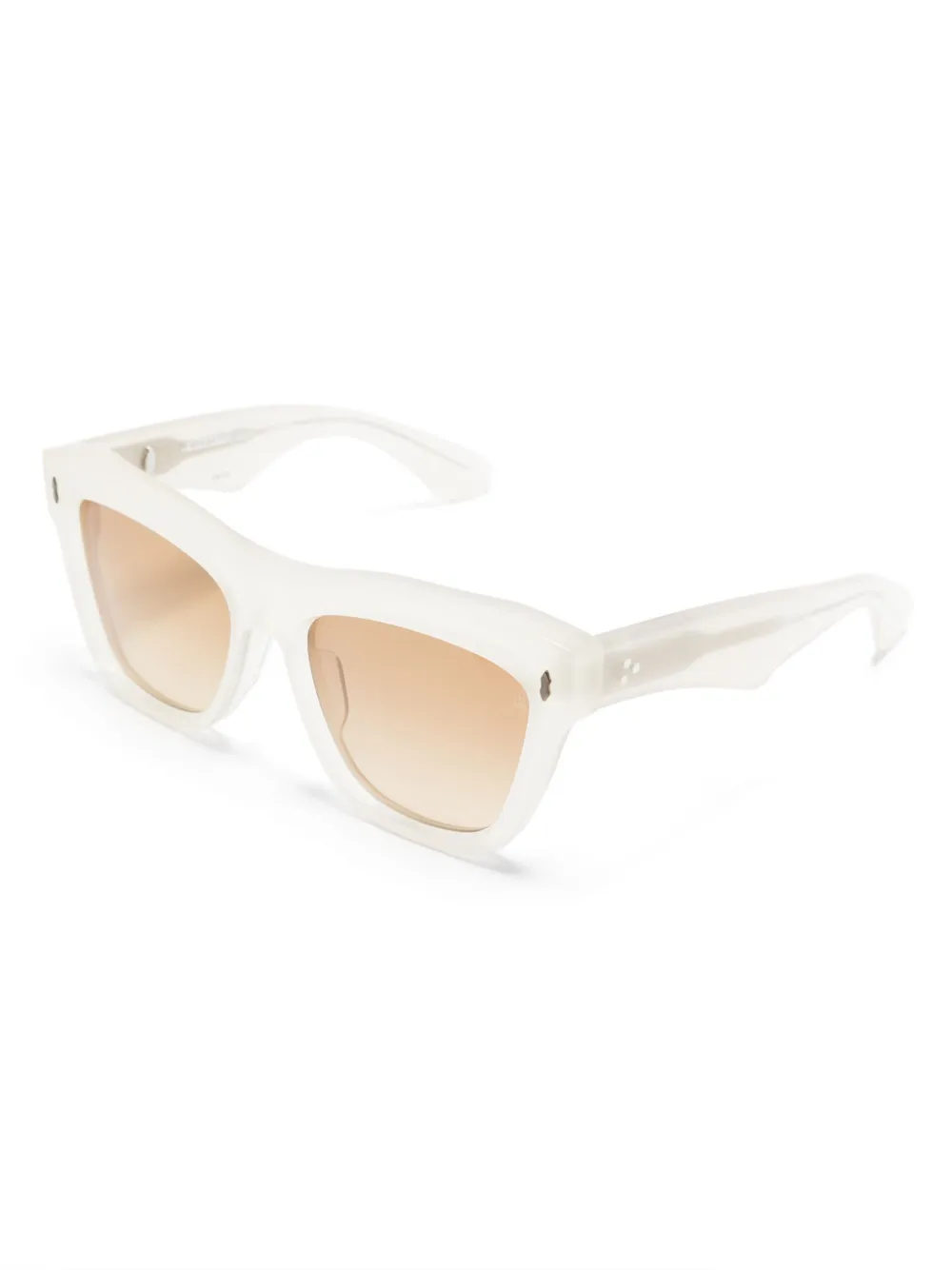 Jacques Marie Mage Zonnebril met vierkant montuur - Beige