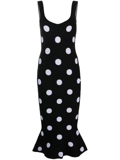 Marni polka dot-print midi dress