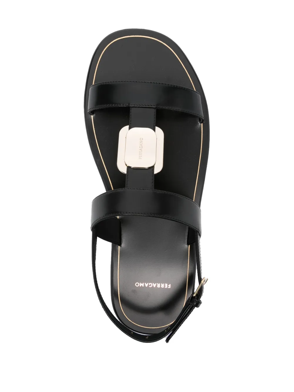 Ferragamo Capri leathers sandals Black