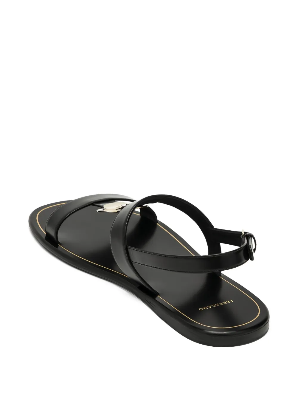 Ferragamo Capri leathers sandals Black
