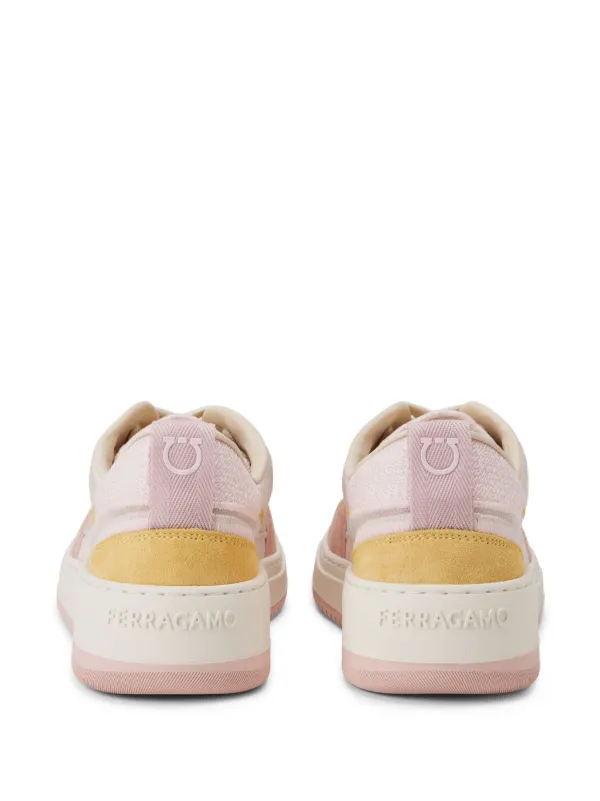 Ferragamo メッシュ レースアップ スニーカー | ピンク Ferragamo メッシュ レースアップ スニーカー | ピンク