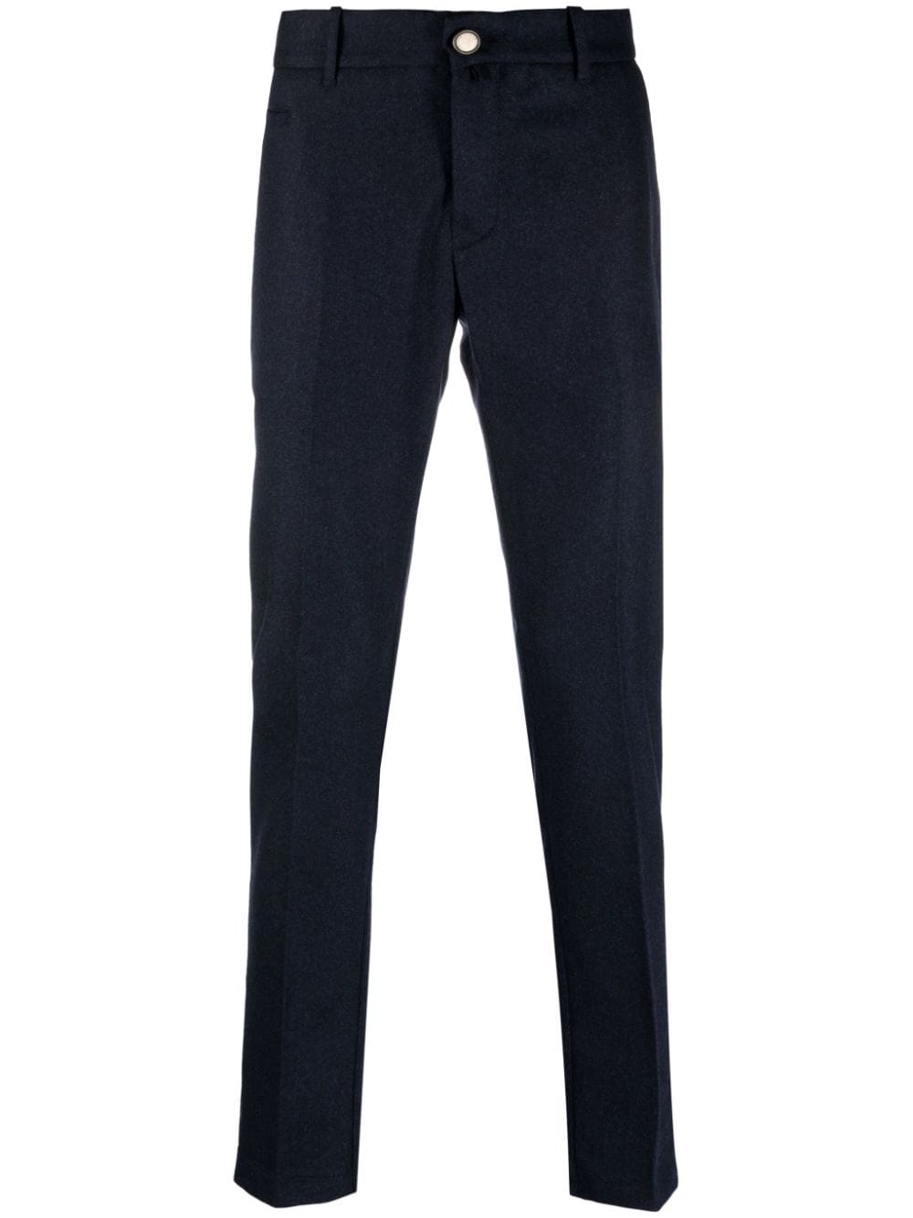 Jacob Cohen Plaid-check Wool-blend Tapered Trousers In Blue