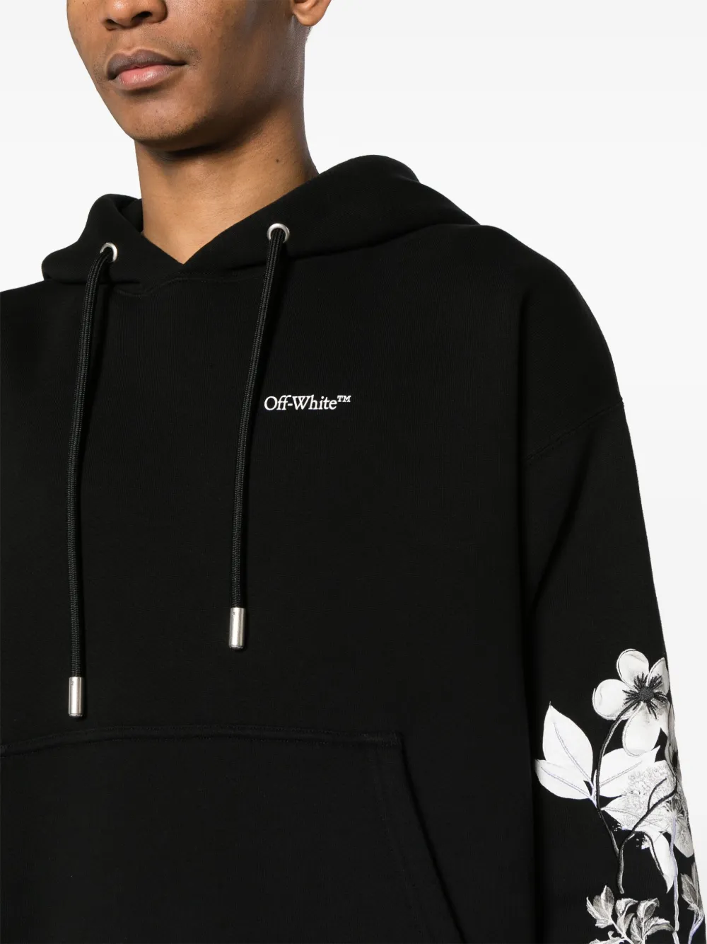 Off-White Hoodie met print Zwart