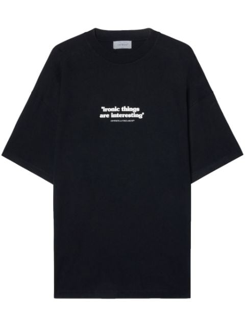 Off-White Ironic quote-print cotton T-shirt