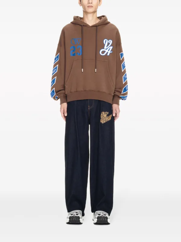 Off White 23 Varsity Skate Cotton Hoodie Farfetch