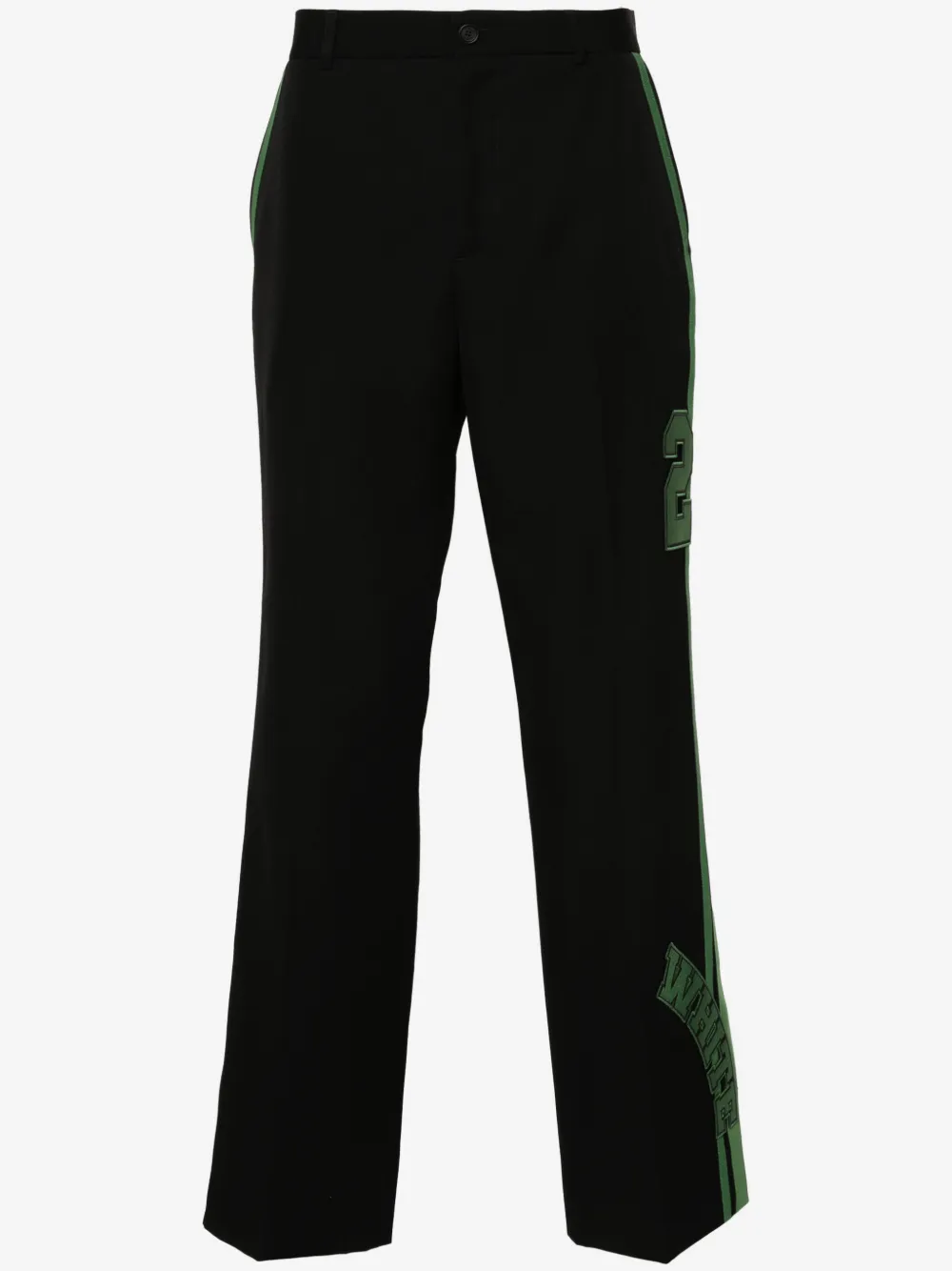Off-White logo-patch trousers | Black | Image 1