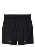 Off-White logo-print swim shorts - Black