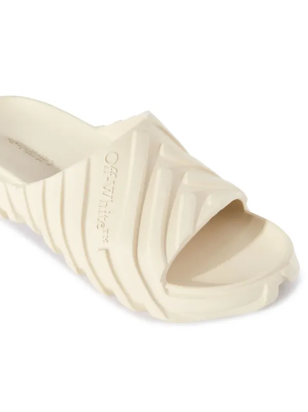 AUTHENTIC OFF-WHITE™
Size 43 UK 10US Two-tone embossed leather slides OFF-WHITE | logo-debossed leather slides - Black | Realry main image 2