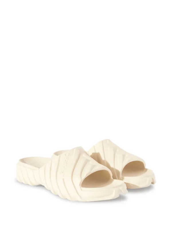 Off-White Exploration Embossed Slides | Neutrals | FARFETCH