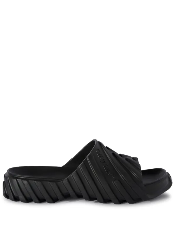 Off White Exploration Embossed Slides Farfetch
