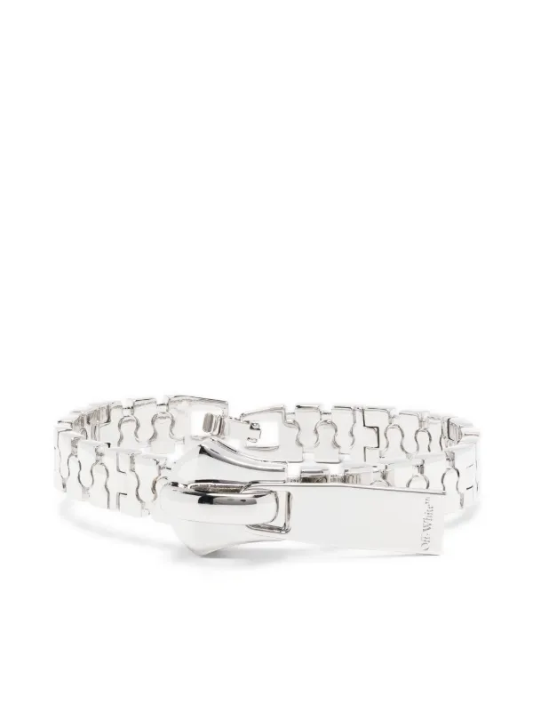 Off White Oversize Zip Bracelet Farfetch