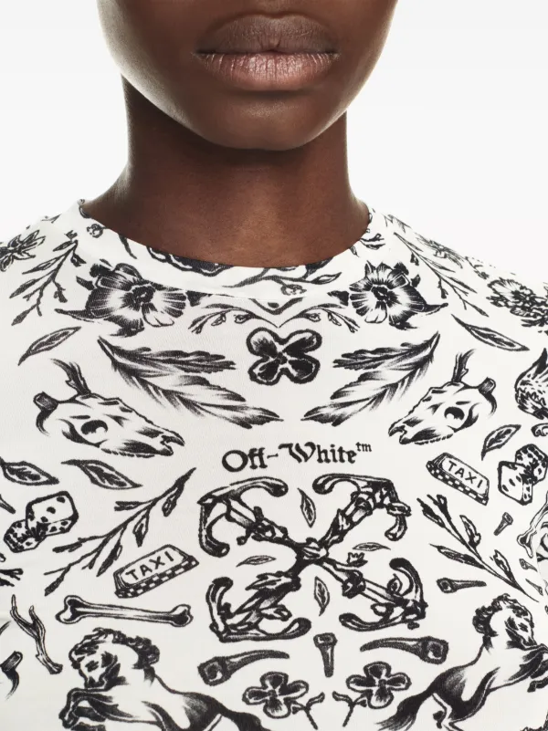 Off white snake tee discount