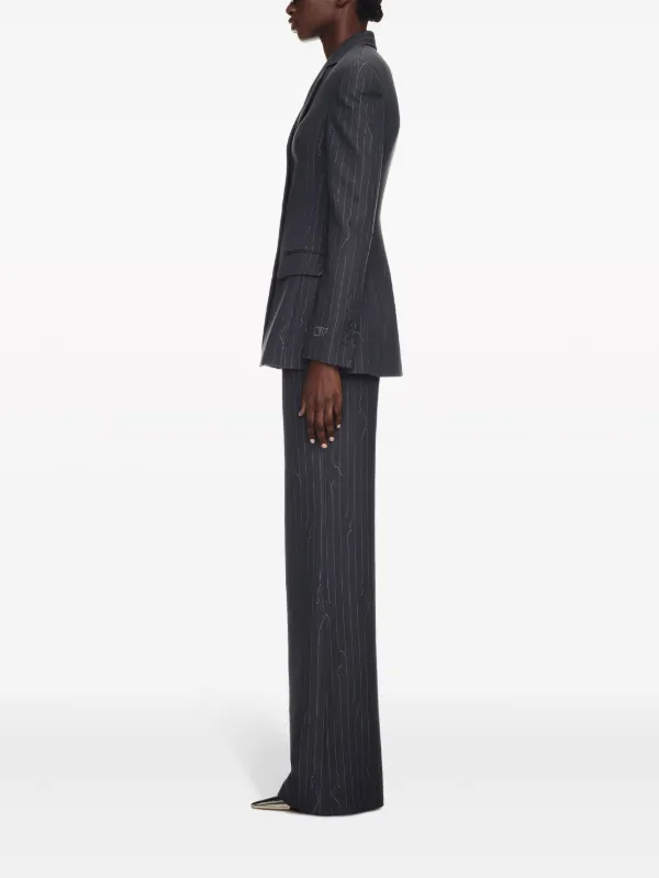 Off-White ストライプ パンツ | グレー | FARFETCH JP