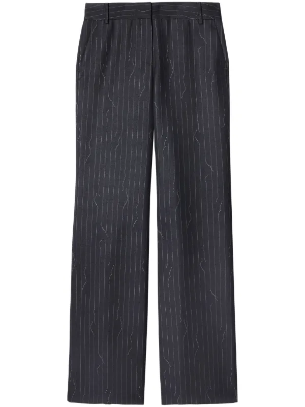 Off-White ストライプ パンツ | グレー | FARFETCH JP
