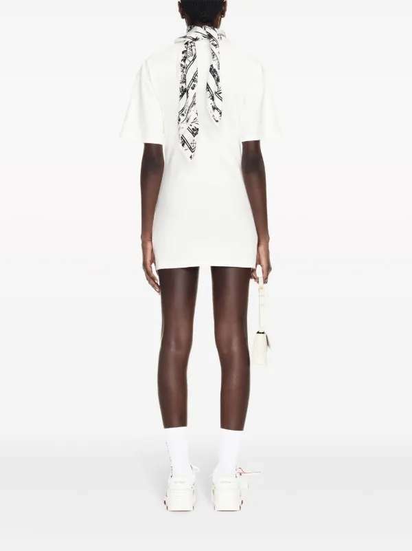 off white tee shirt dress Hexagon Organic Cotton T-Shirt Dress White