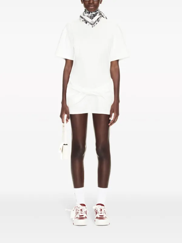 off white t shirt dress Farm Rio Off-White Tropical Organic Cotton T-Shirt Dress