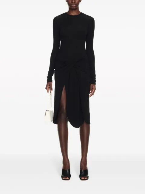 Off-White twist-detail midi dress OWDB521S24FAB0011010 - 1