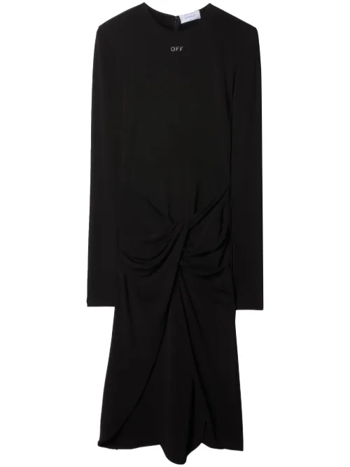 Robe mi-longue à détail torsadé - Off-White - Modalova