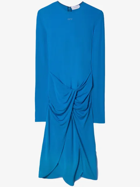 Off-White vestido midi con detalle retorcido
