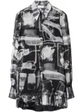 Off-White X-Ray-print silk shirt dress