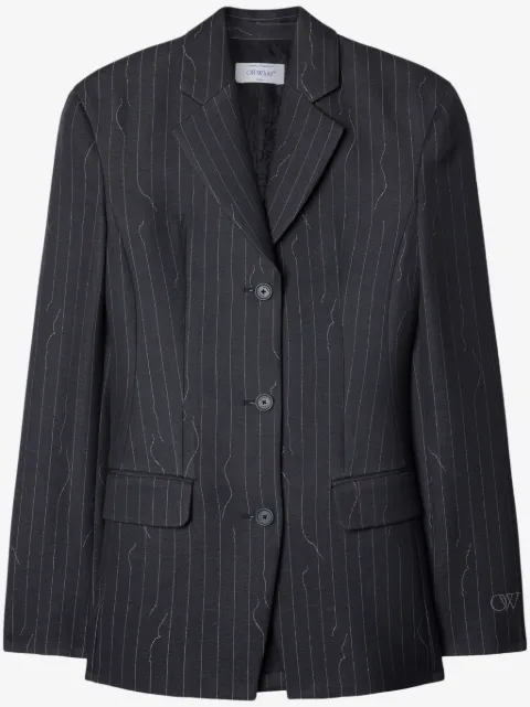 Off-White Blazer com padronagem risca de giz