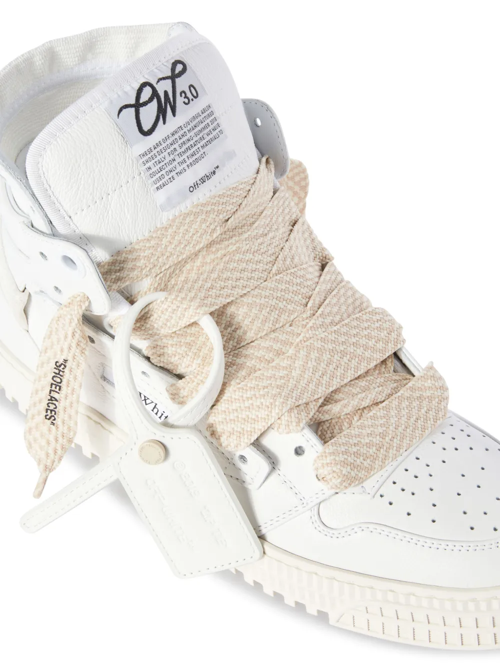 Off-white 3.0 Off-court Leather Sneakers In White
