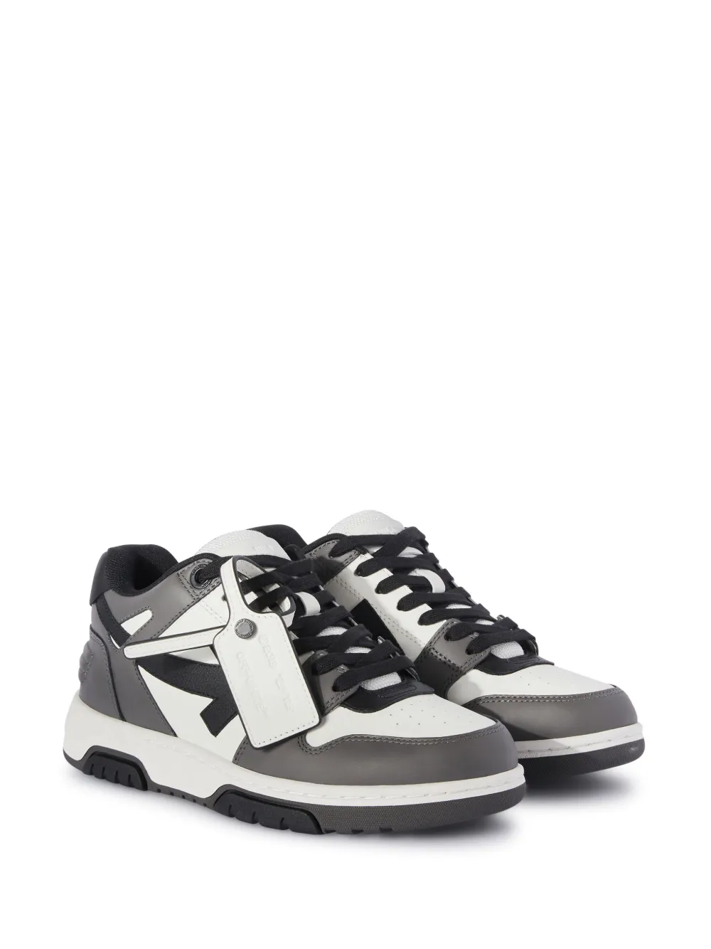 Shop Off-white Out Of Office Leather Sneakers In Grau