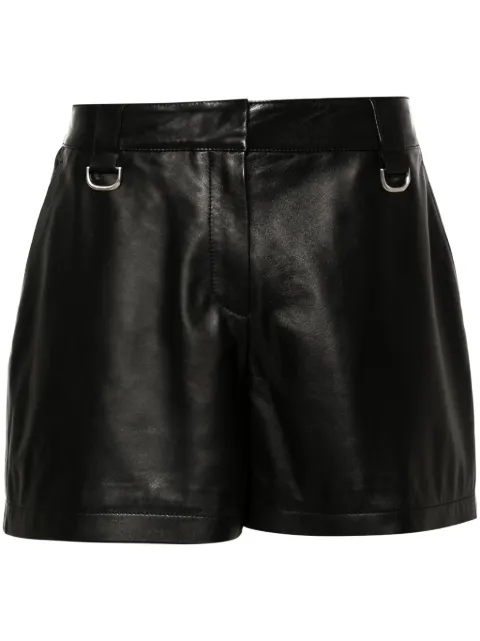 Off-White high-waisted leather shorts