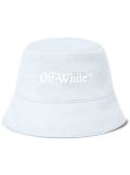 Off-White Bookish Drill-embroidery bucket hat - Blue