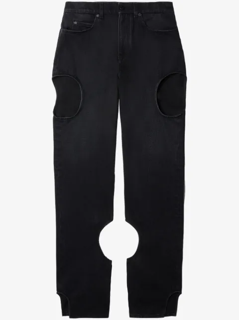 Off-White Meteor cut-out straight-leg jeans