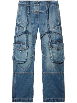 Off-White Meteor cut-out straight-leg Jeans | Blue | FARFETCH
