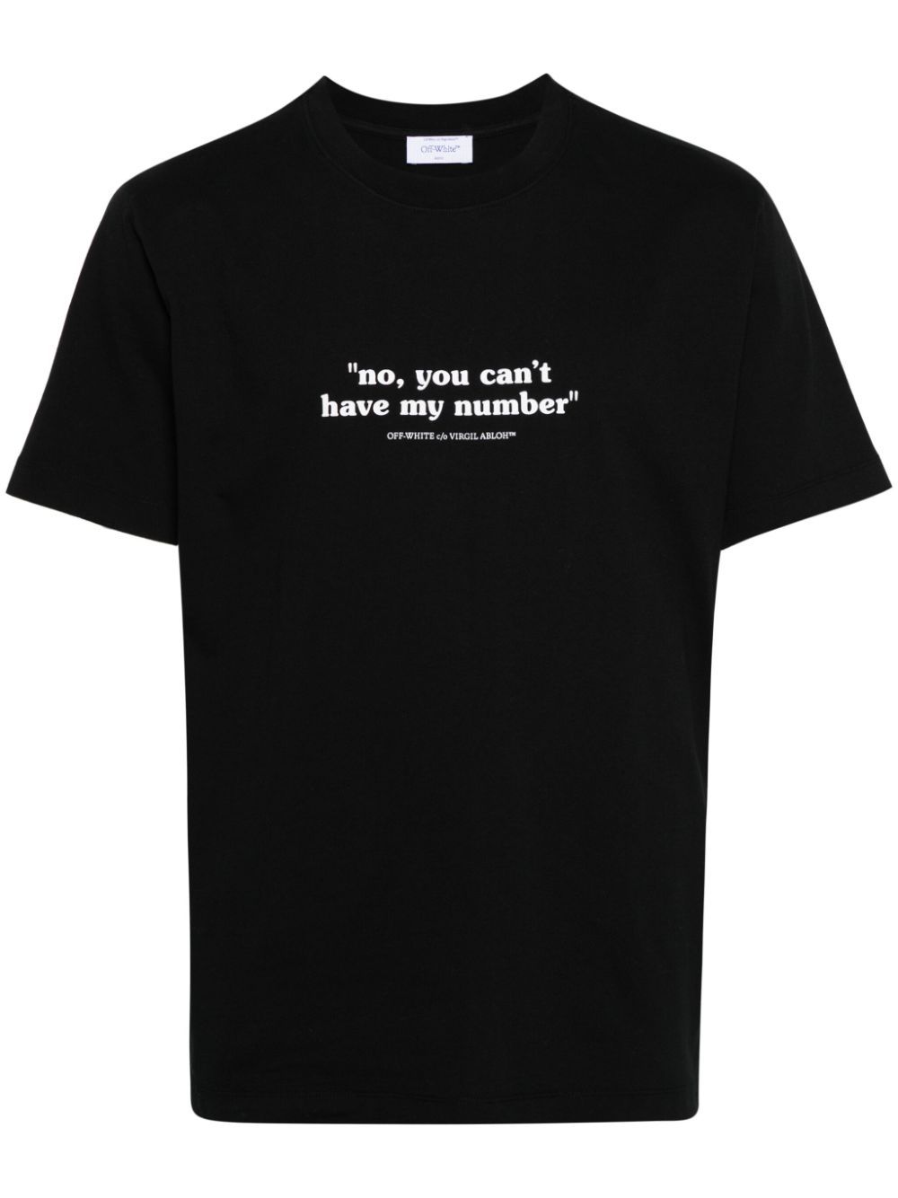 Shop Off-white Slogan-print Cotton T-shirt In 1001 Black White