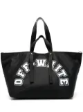 Off-White logo-print mesh tote bag - Black