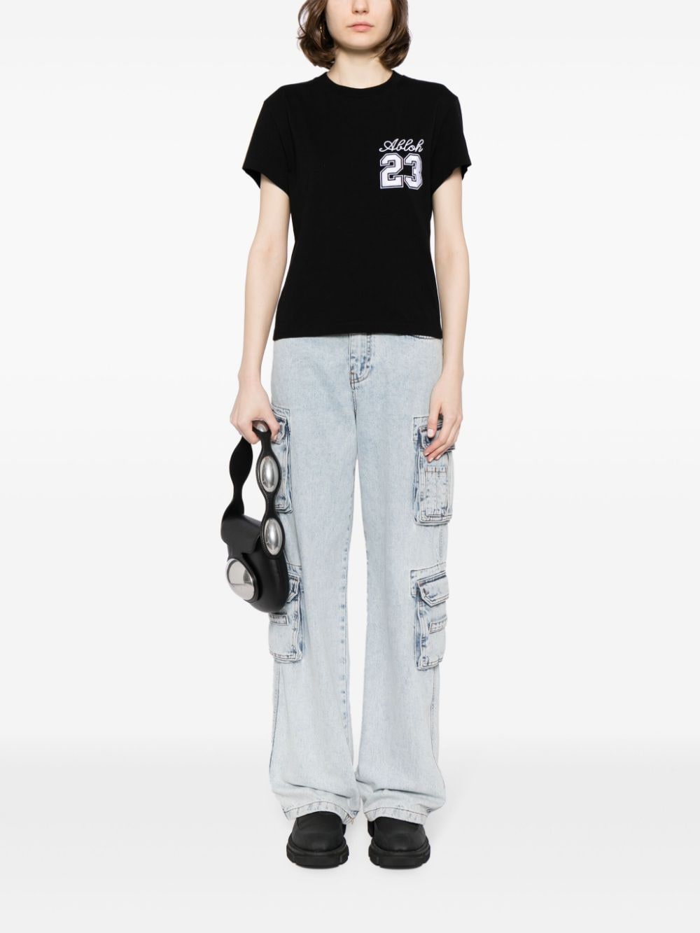 Off-White T-shirt met logoprint Zwart