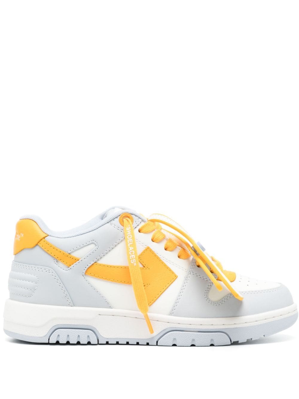 Shop Off-white Out Of Office Calf Leather Light Blue In 4018 Light Blue Yellow
