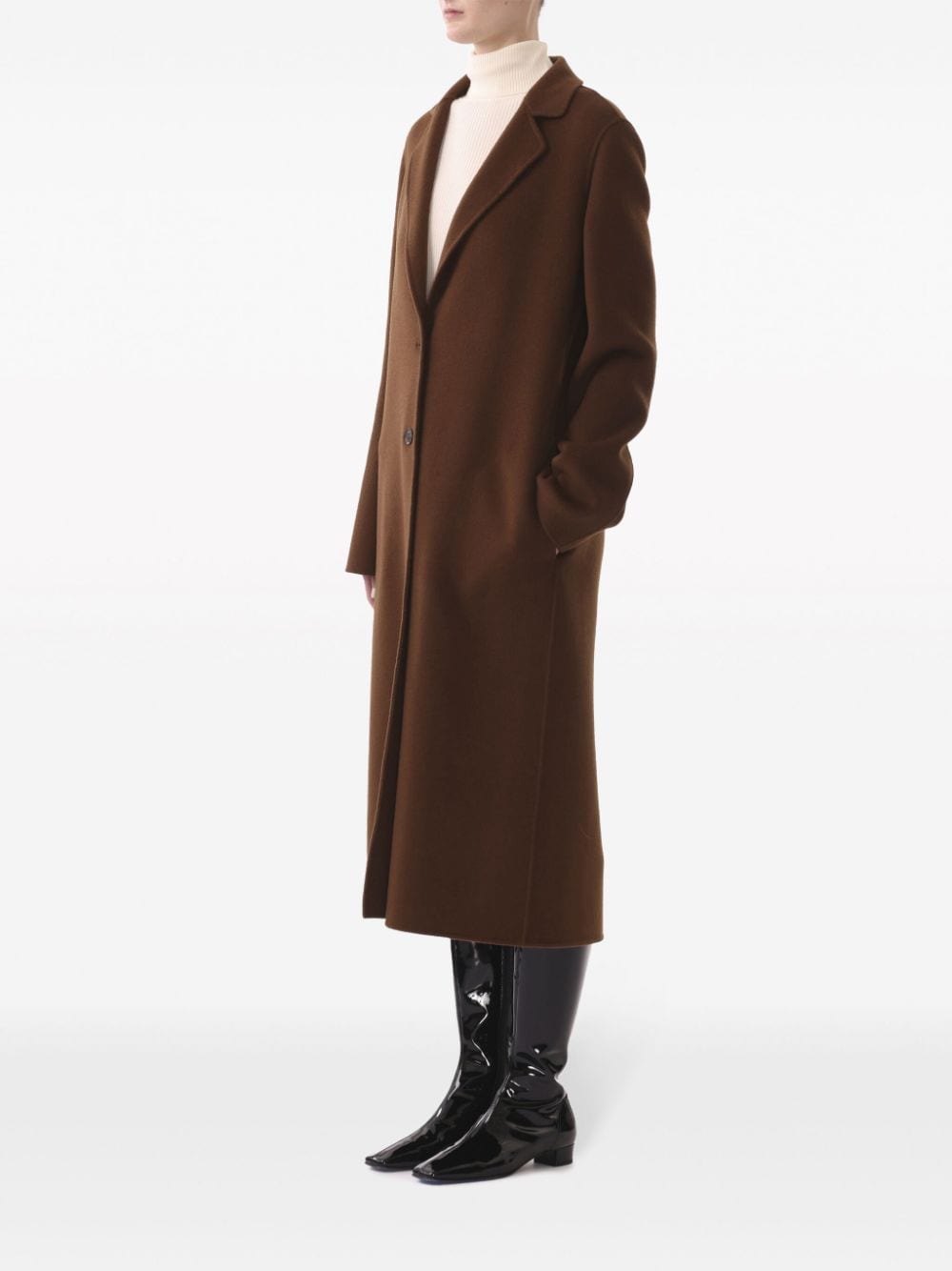 Shop Jason Wu Single-breasted Wool Coat In Brown