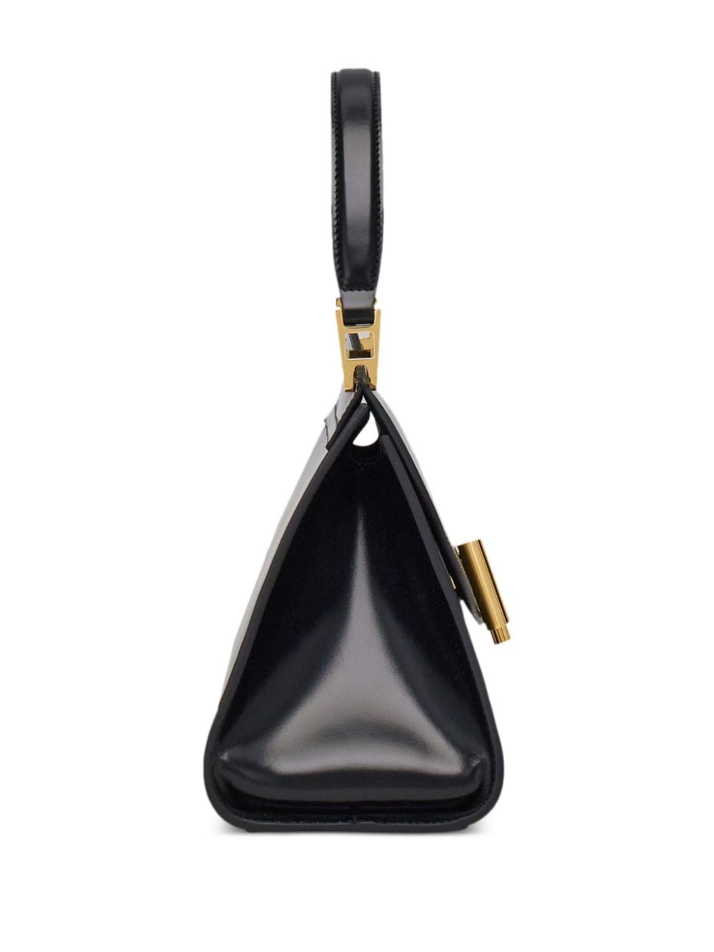 Shop Ferragamo Geometric Leather Tote Bag In Black