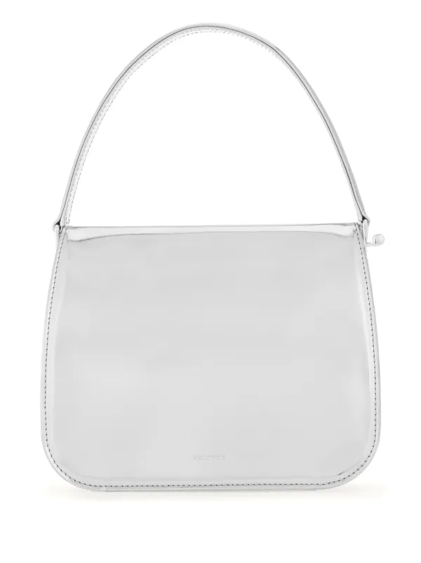 White baguette online purse